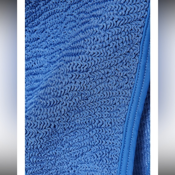 Hunza G Gina seersucker bikini bottoms in metallic denim - Picture 9 of 11